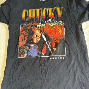 Spencer's Black Chucky & Tiffany Graphic Tee